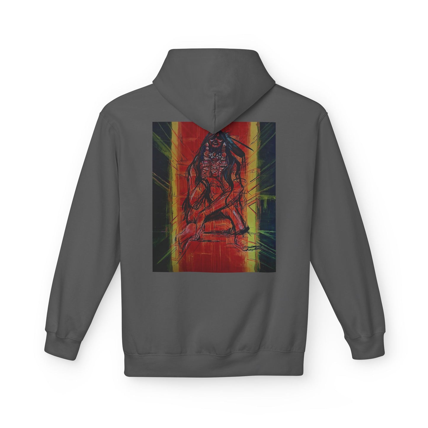 Sound of Silence #2 Native Hooded Sweatshirt, Unisex Fleece Pullover, Cozy Graphic Hoodie, Casual Streetwear, Gift for Art Lovers