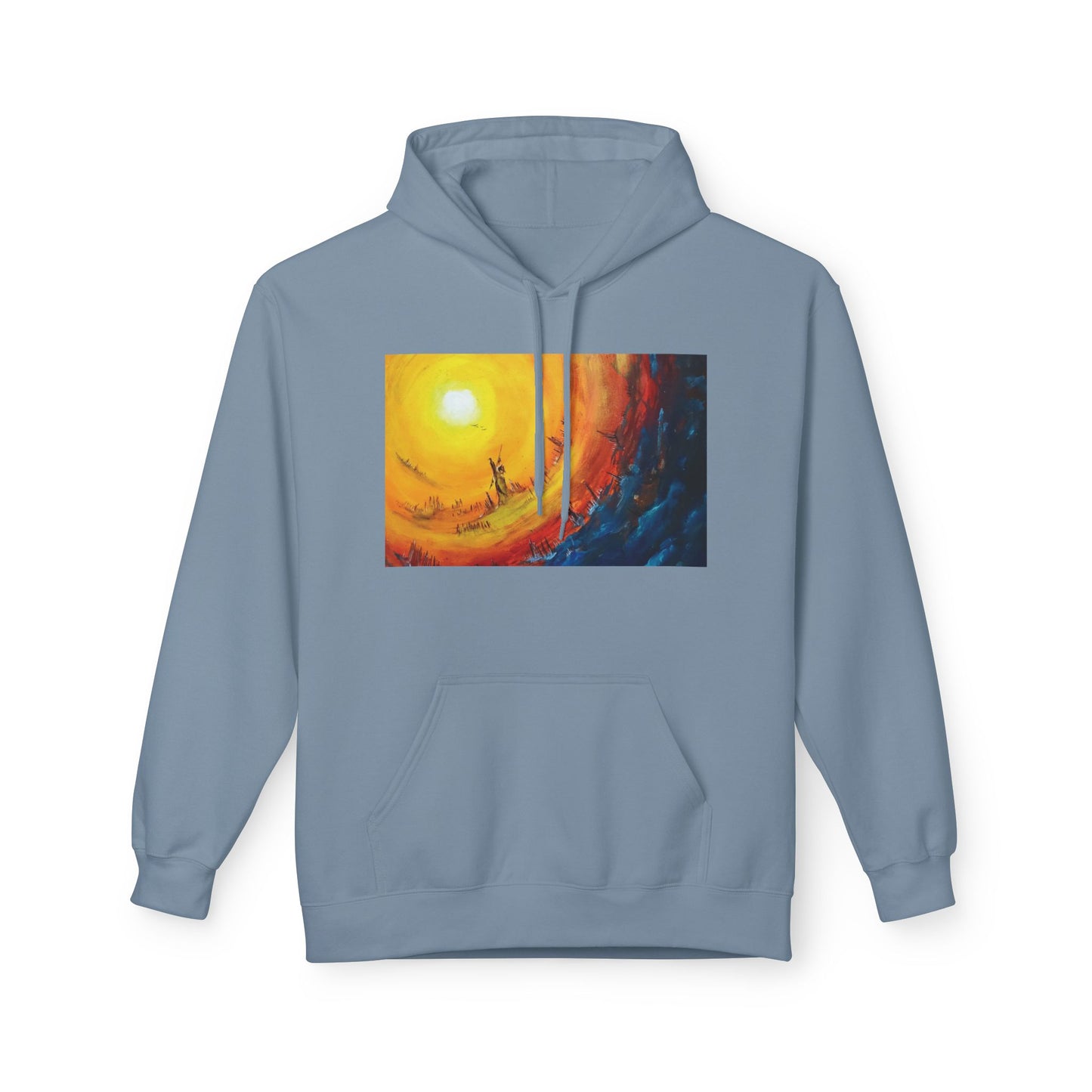 Big Lodge Native Hooded Sweatshirt, Unisex Fleece Pullover, Cozy Graphic Hoodie, Casual Streetwear, Gift for Art Lovers