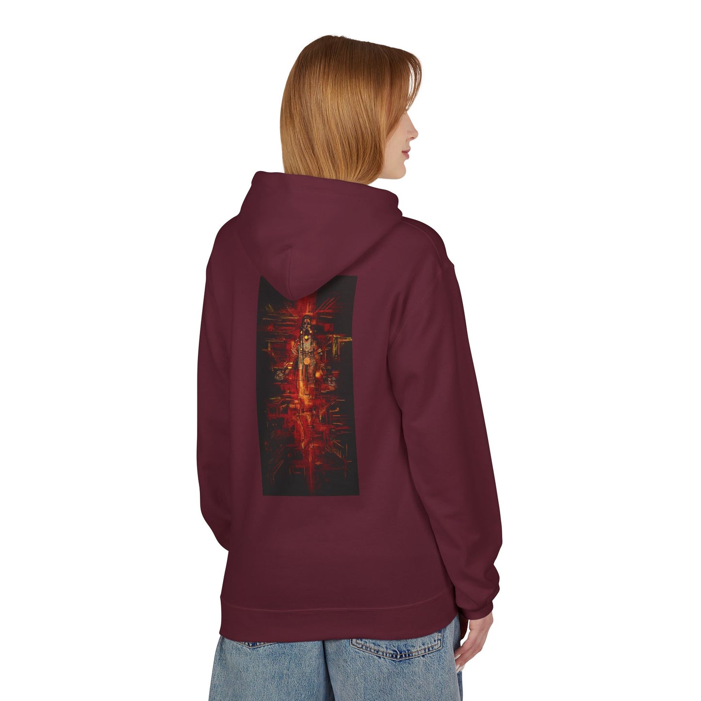 Sound of Silence #1 Native Hooded Sweatshirt, Unisex Fleece Pullover, Cozy Graphic Hoodie, Casual Streetwear, Gift for Art Lovers