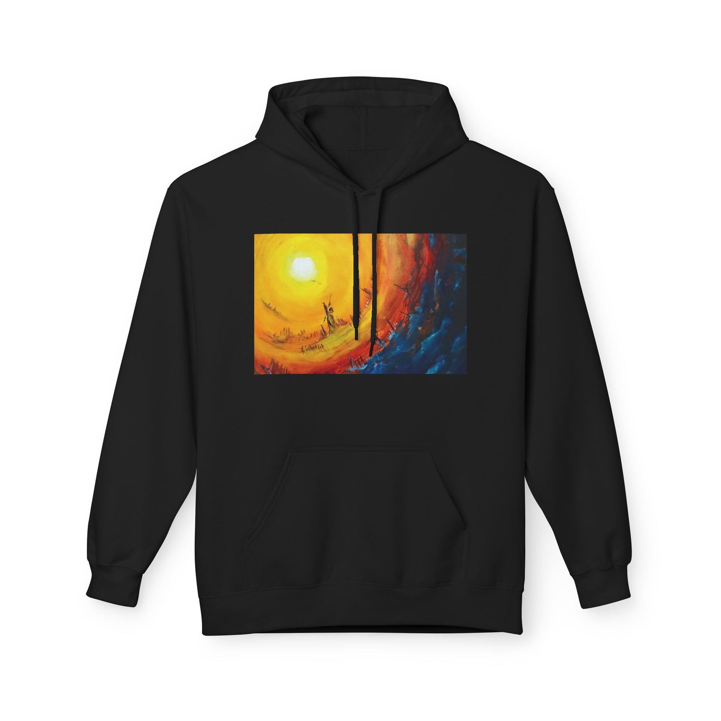 Big Lodge Native Hooded Sweatshirt, Unisex Fleece Pullover, Cozy Graphic Hoodie, Casual Streetwear, Gift for Art Lovers