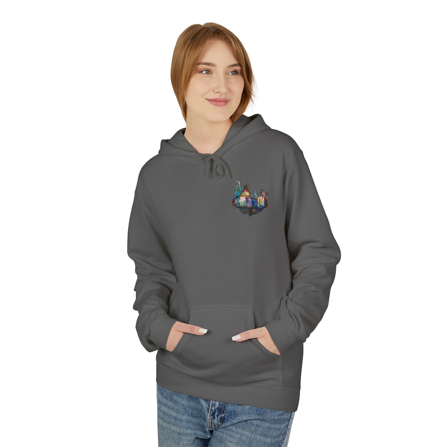 Sound of Silence #1 Native Hooded Sweatshirt, Unisex Fleece Pullover, Cozy Graphic Hoodie, Casual Streetwear, Gift for Art Lovers