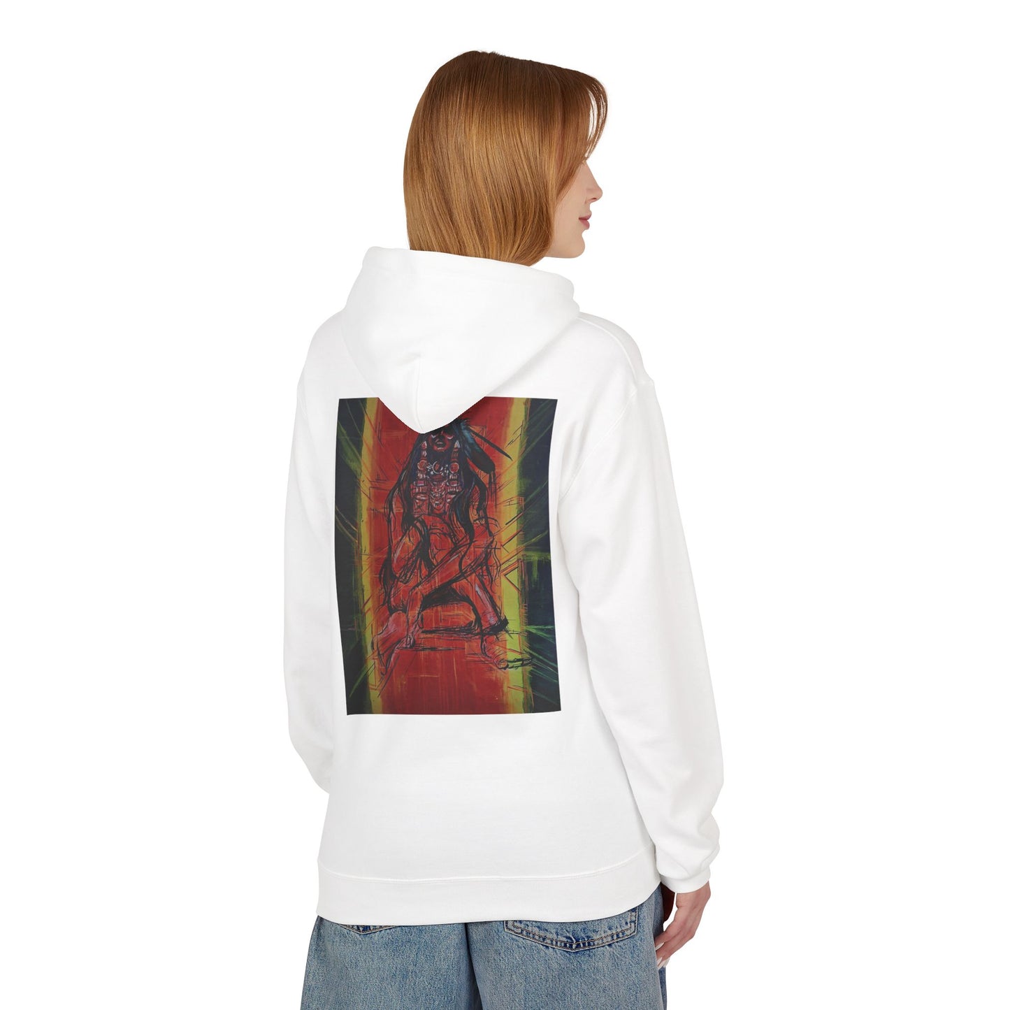 Sound of Silence #2 Native Hooded Sweatshirt, Unisex Fleece Pullover, Cozy Graphic Hoodie, Casual Streetwear, Gift for Art Lovers