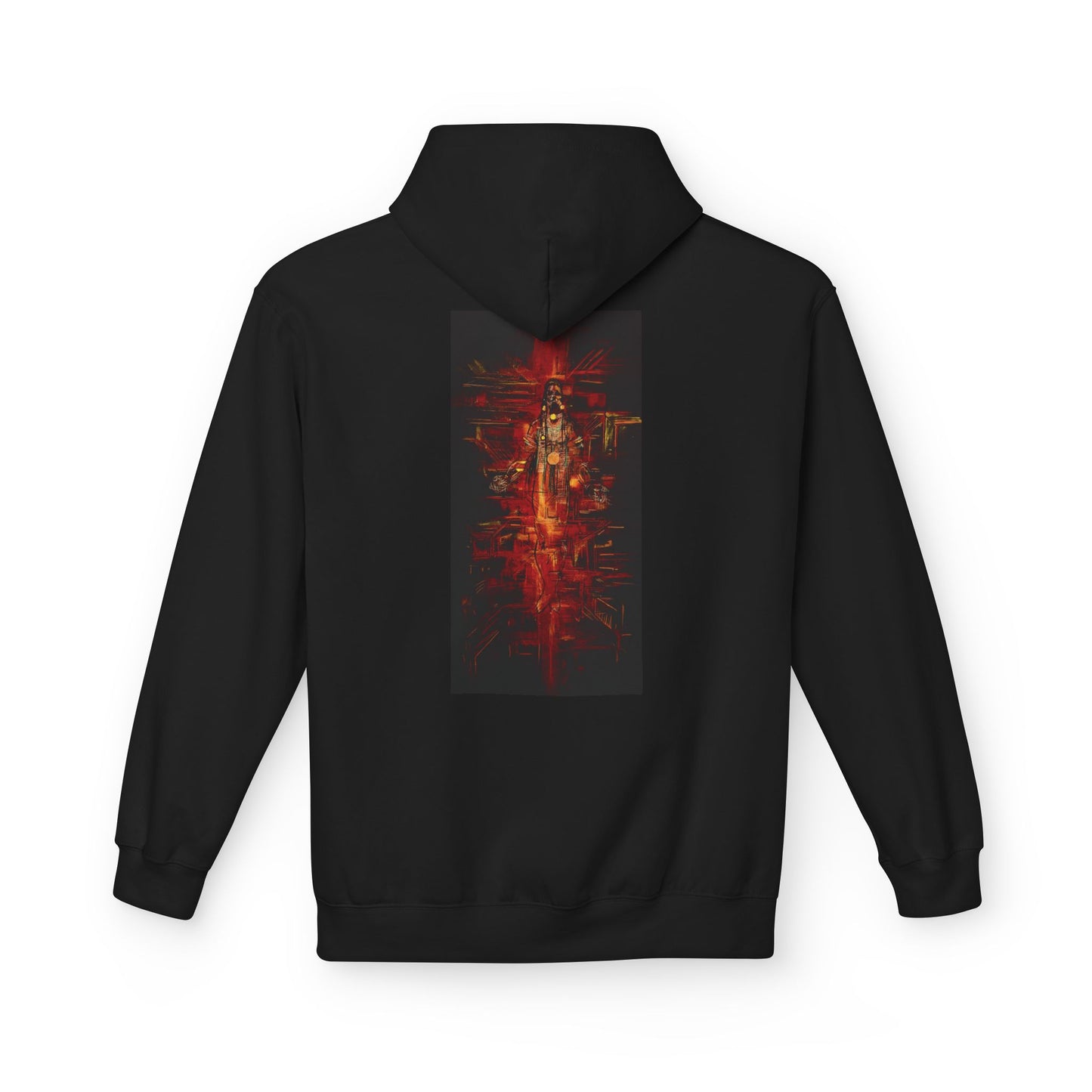 Sound of Silence #1 Native Hooded Sweatshirt, Unisex Fleece Pullover, Cozy Graphic Hoodie, Casual Streetwear, Gift for Art Lovers