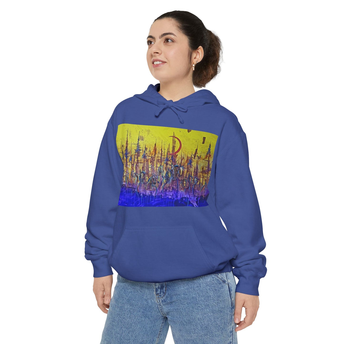 My Favorite Memory Garment-Dyed Hoodie, Vibrant Hoodie for Creative Souls, Cozy Apparel, Gift for Art Lovers, Casual Streetwear