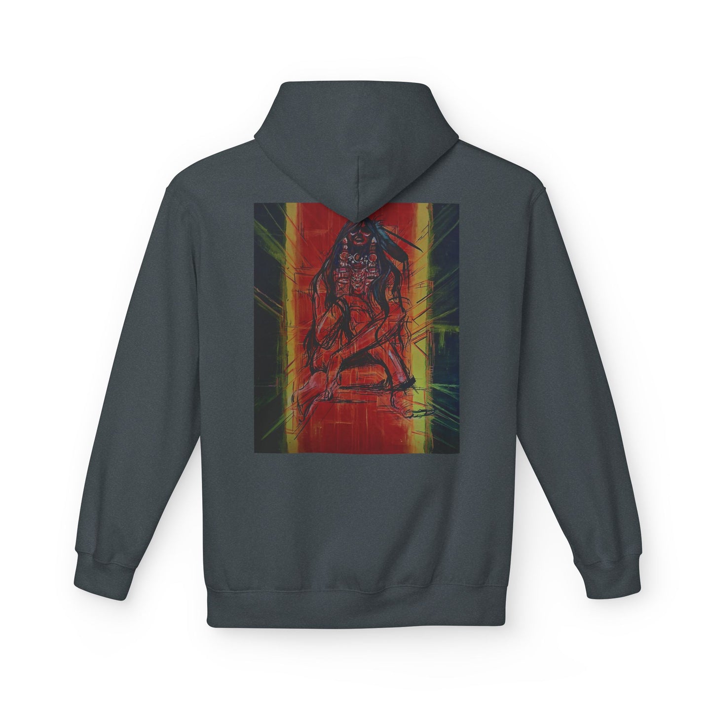 Sound of Silence #2 Native Hooded Sweatshirt, Unisex Fleece Pullover, Cozy Graphic Hoodie, Casual Streetwear, Gift for Art Lovers