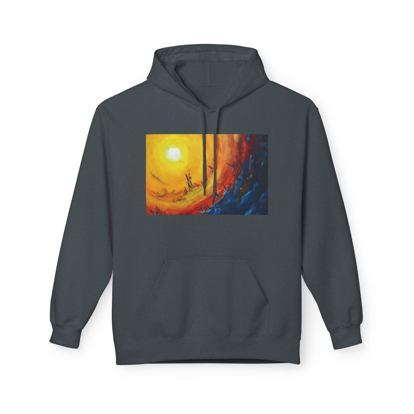 Big Lodge Native Hooded Sweatshirt, Unisex Fleece Pullover, Cozy Graphic Hoodie, Casual Streetwear, Gift for Art Lovers