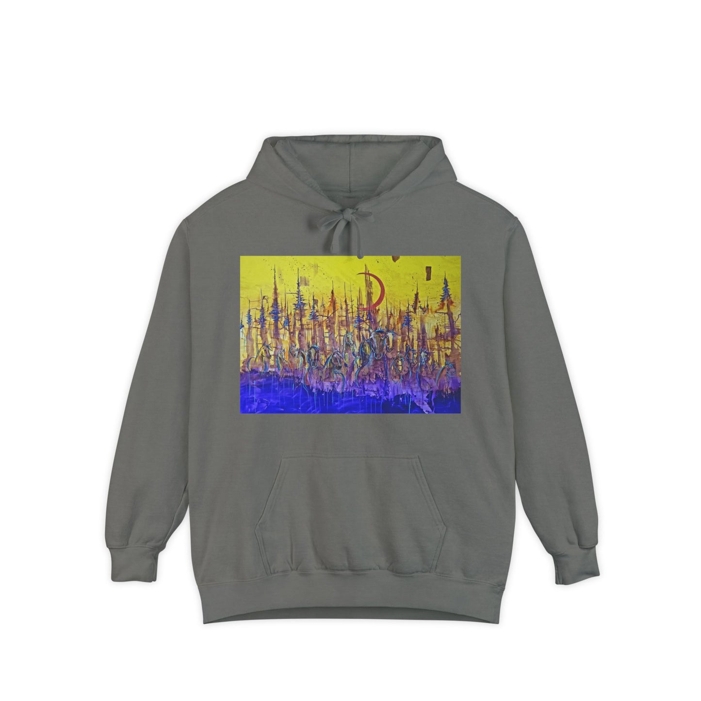 My Favorite Memory Garment-Dyed Hoodie, Vibrant Hoodie for Creative Souls, Cozy Apparel, Gift for Art Lovers, Casual Streetwear