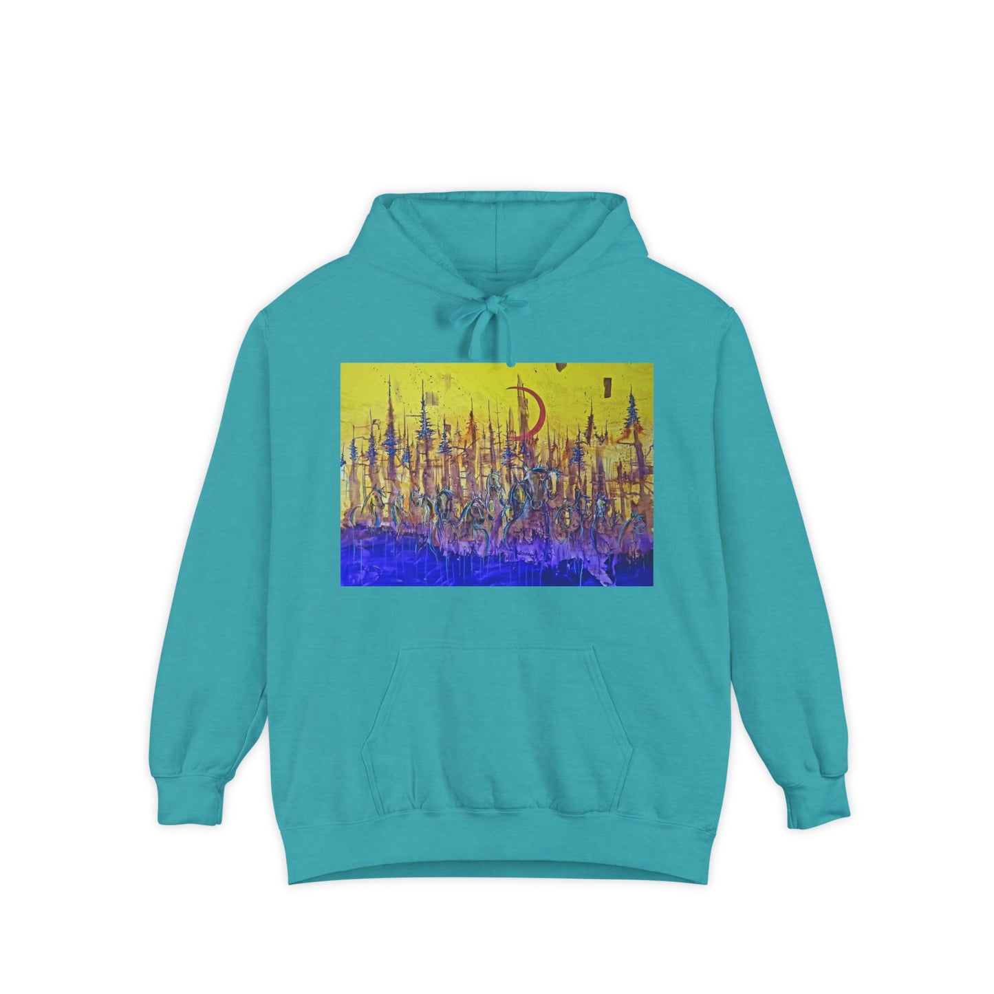 My Favorite Memory Garment-Dyed Hoodie, Vibrant Hoodie for Creative Souls, Cozy Apparel, Gift for Art Lovers, Casual Streetwear
