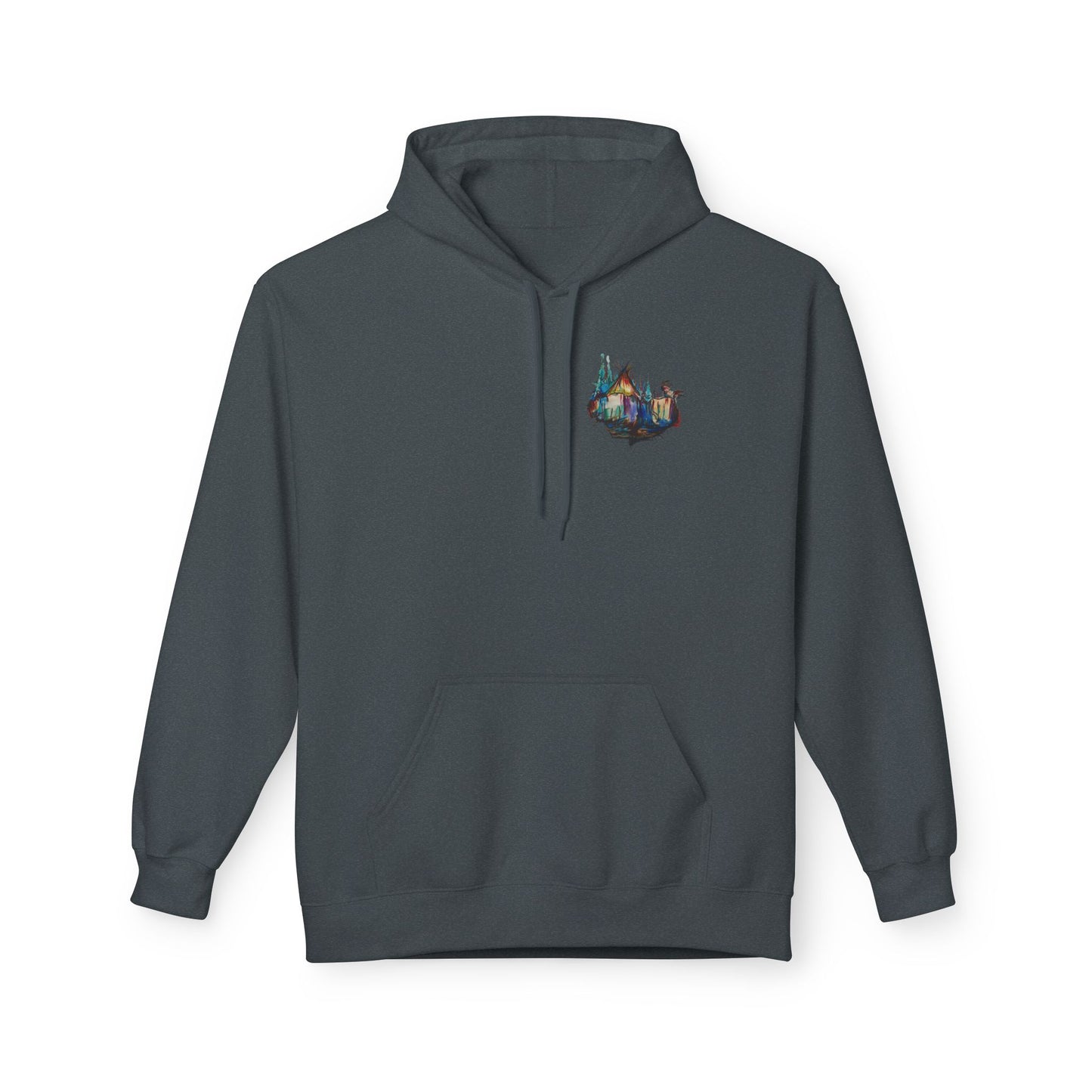 Sound of Silence #1 Native Hooded Sweatshirt, Unisex Fleece Pullover, Cozy Graphic Hoodie, Casual Streetwear, Gift for Art Lovers
