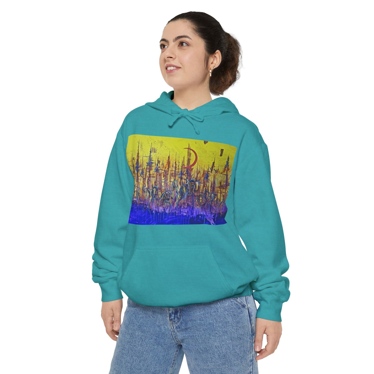 My Favorite Memory Garment-Dyed Hoodie, Vibrant Hoodie for Creative Souls, Cozy Apparel, Gift for Art Lovers, Casual Streetwear