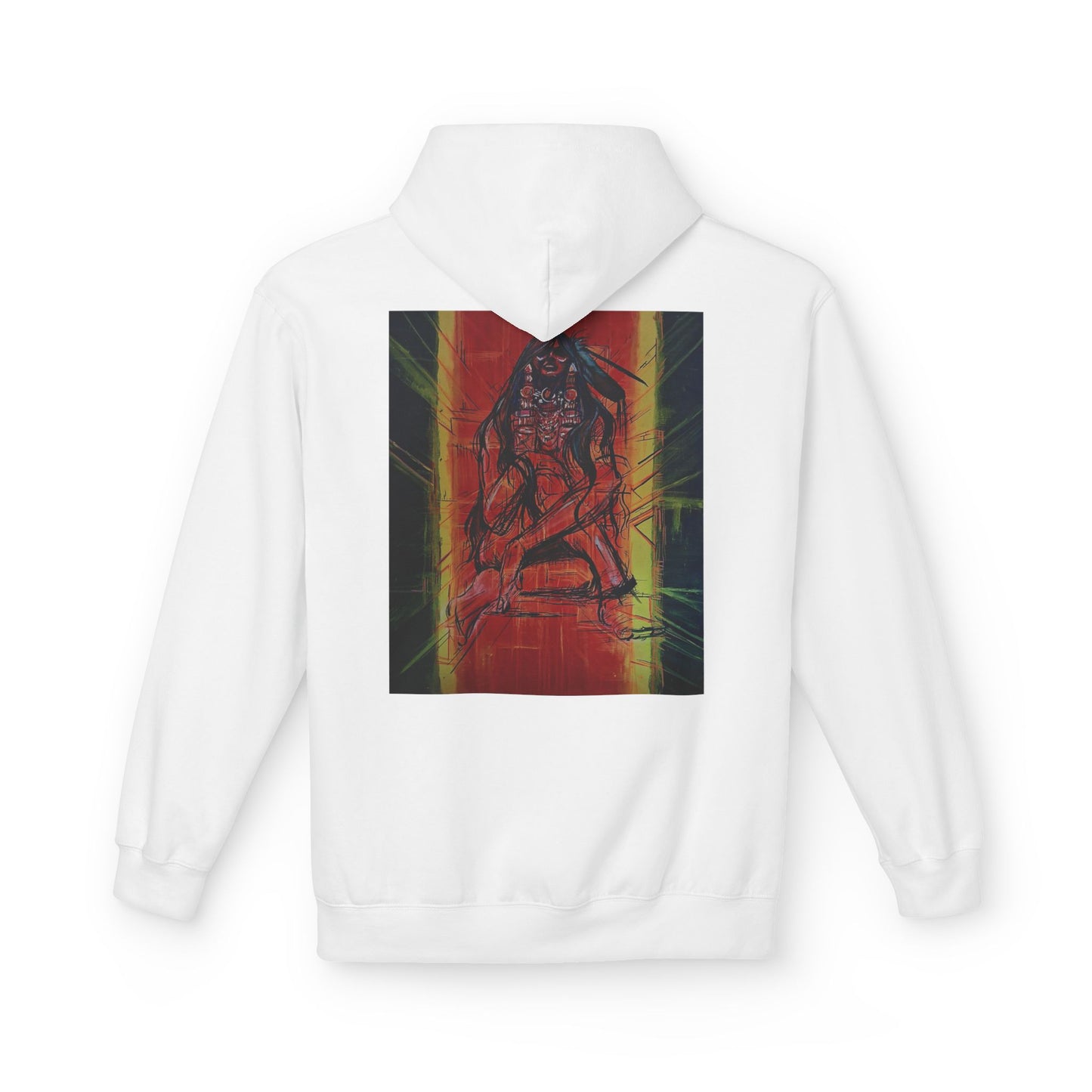 Sound of Silence #2 Native Hooded Sweatshirt, Unisex Fleece Pullover, Cozy Graphic Hoodie, Casual Streetwear, Gift for Art Lovers