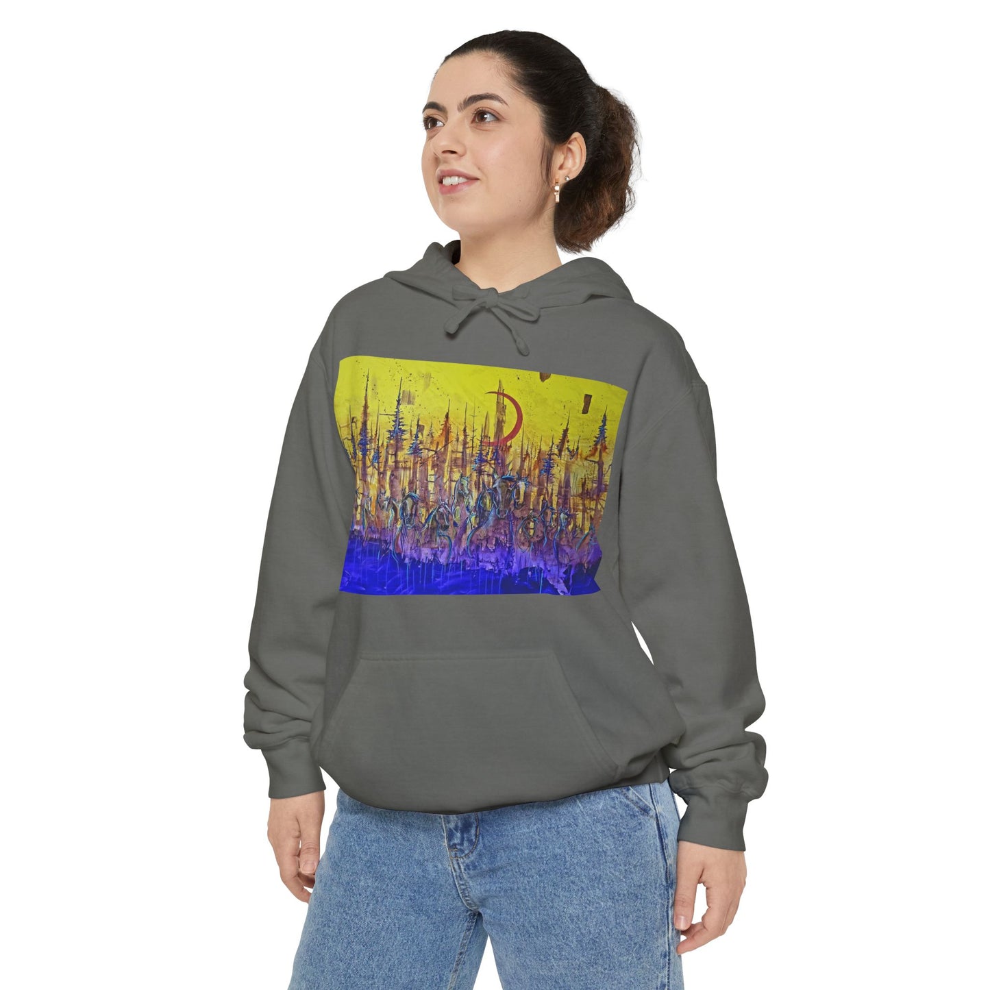 My Favorite Memory Garment-Dyed Hoodie, Vibrant Hoodie for Creative Souls, Cozy Apparel, Gift for Art Lovers, Casual Streetwear