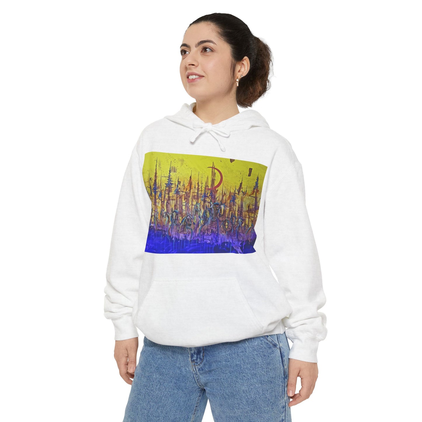 My Favorite Memory Garment-Dyed Hoodie, Vibrant Hoodie for Creative Souls, Cozy Apparel, Gift for Art Lovers, Casual Streetwear