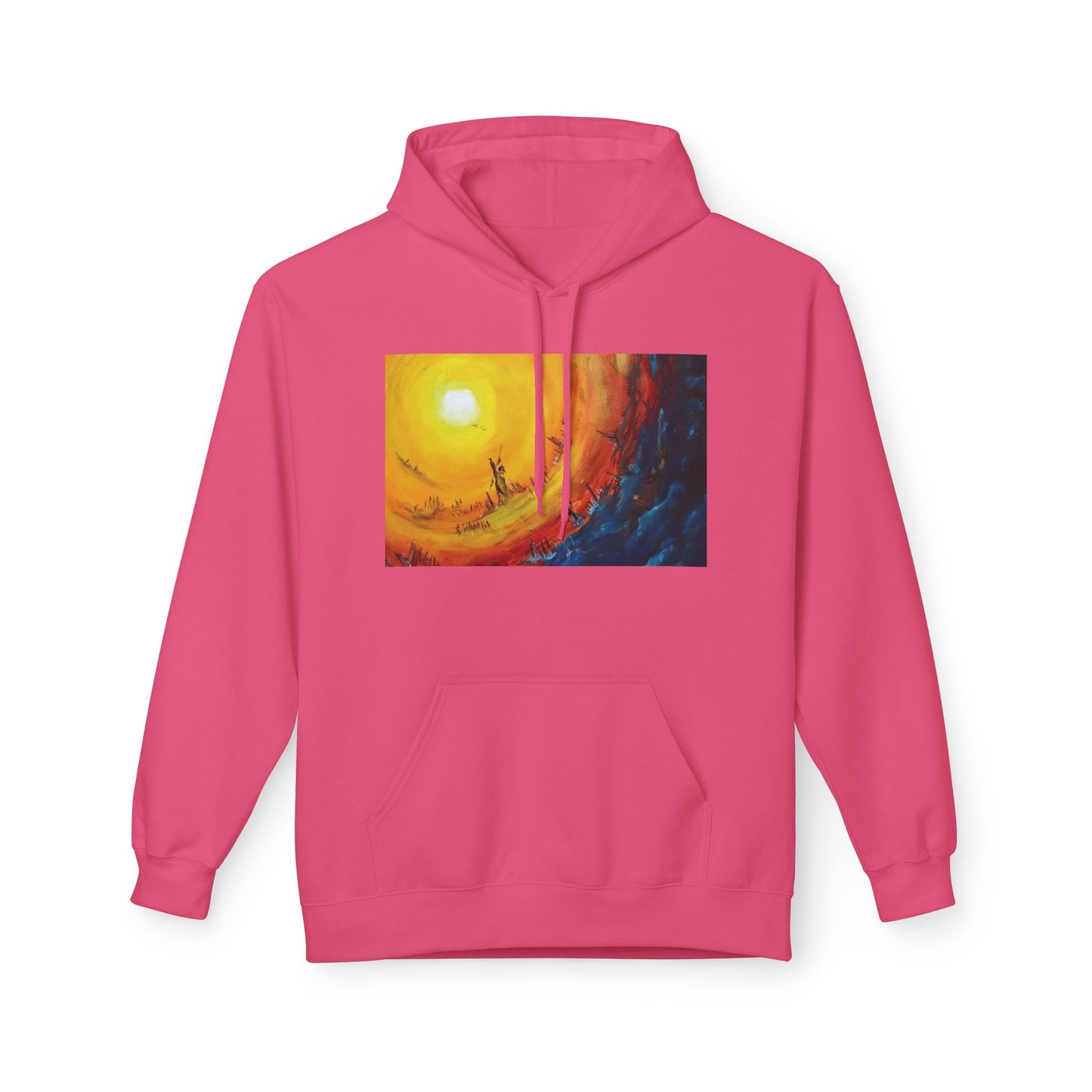 Big Lodge Native Hooded Sweatshirt, Unisex Fleece Pullover, Cozy Graphic Hoodie, Casual Streetwear, Gift for Art Lovers