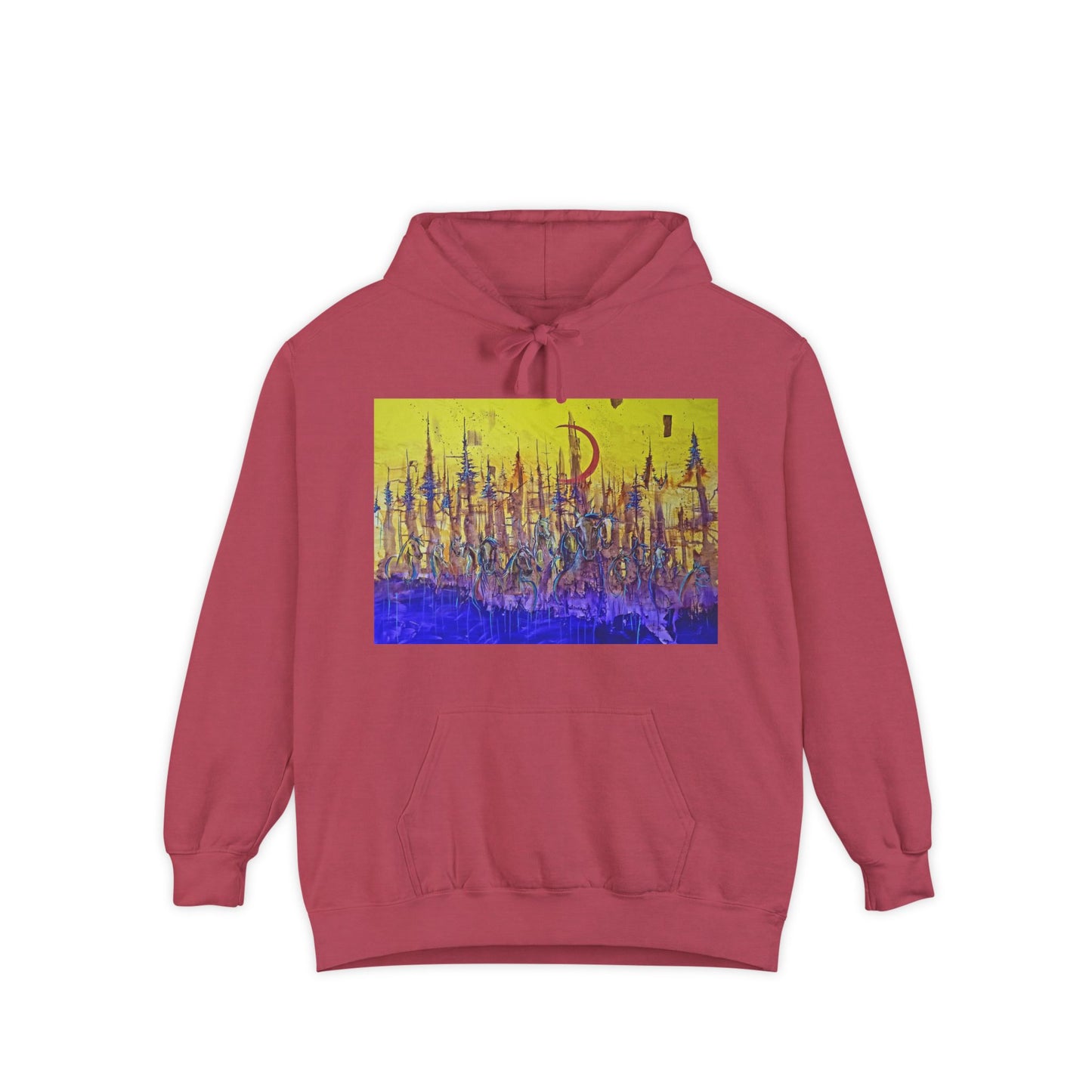 My Favorite Memory Garment-Dyed Hoodie, Vibrant Hoodie for Creative Souls, Cozy Apparel, Gift for Art Lovers, Casual Streetwear