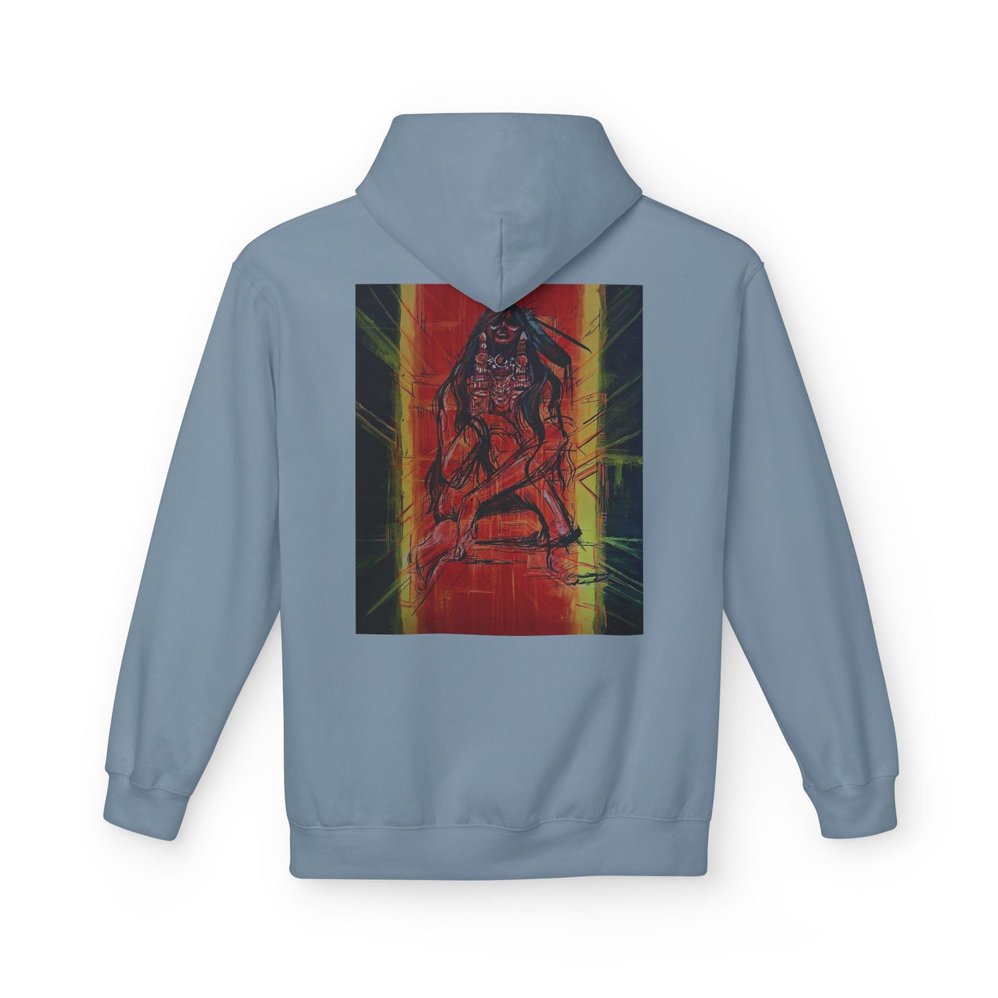 Sound of Silence #2 Native Hooded Sweatshirt, Unisex Fleece Pullover, Cozy Graphic Hoodie, Casual Streetwear, Gift for Art Lovers