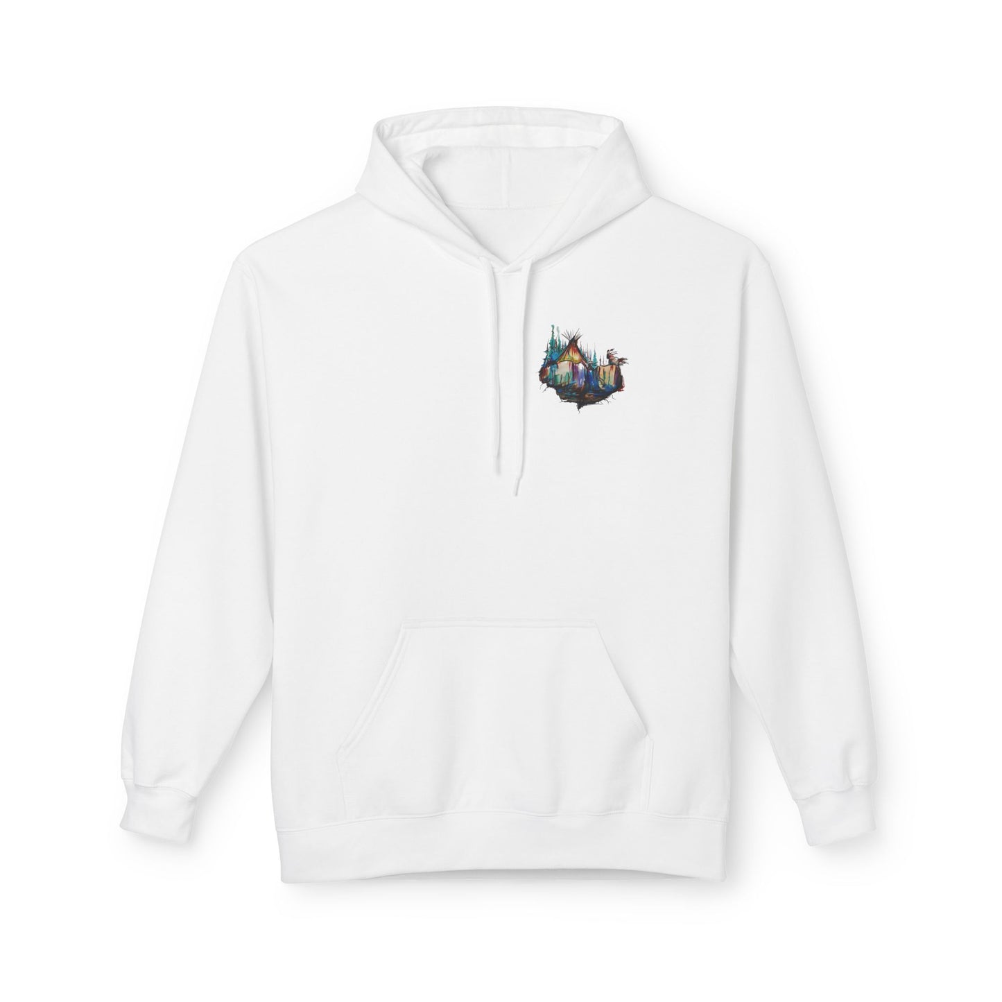 Sound of Silence #1 Native Hooded Sweatshirt, Unisex Fleece Pullover, Cozy Graphic Hoodie, Casual Streetwear, Gift for Art Lovers