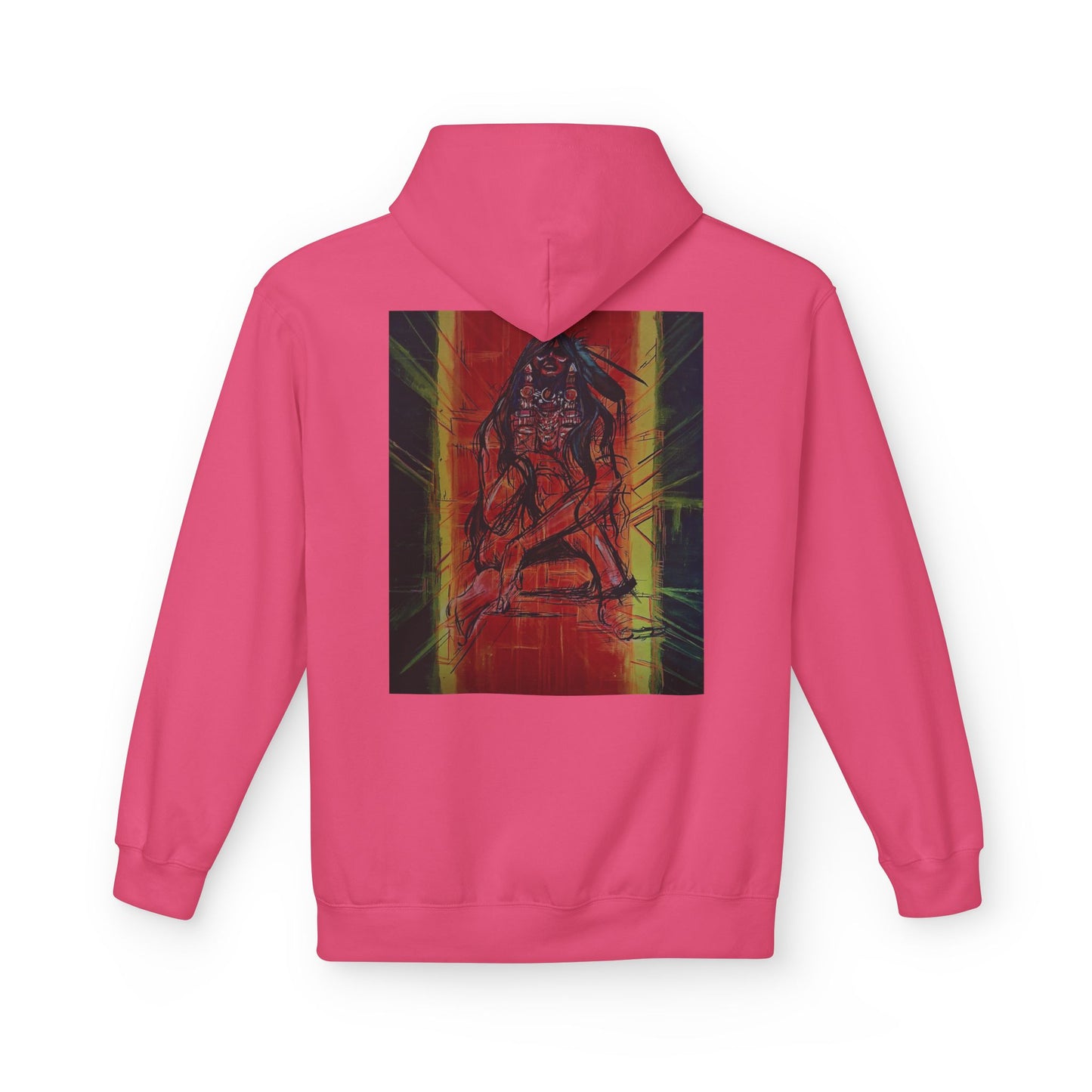 Sound of Silence #2 Native Hooded Sweatshirt, Unisex Fleece Pullover, Cozy Graphic Hoodie, Casual Streetwear, Gift for Art Lovers