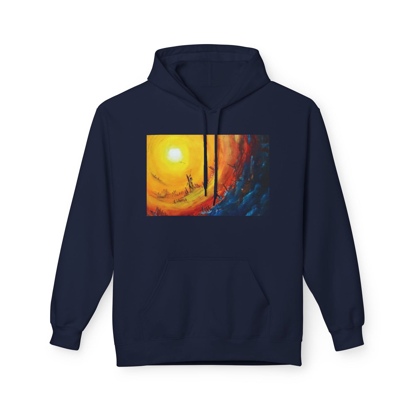 Big Lodge Native Hooded Sweatshirt, Unisex Fleece Pullover, Cozy Graphic Hoodie, Casual Streetwear, Gift for Art Lovers