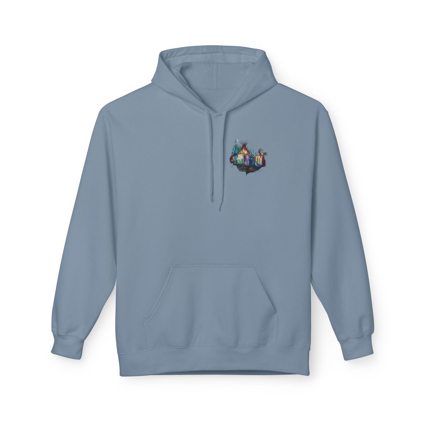 Sound of Silence #1 Native Hooded Sweatshirt, Unisex Fleece Pullover, Cozy Graphic Hoodie, Casual Streetwear, Gift for Art Lovers
