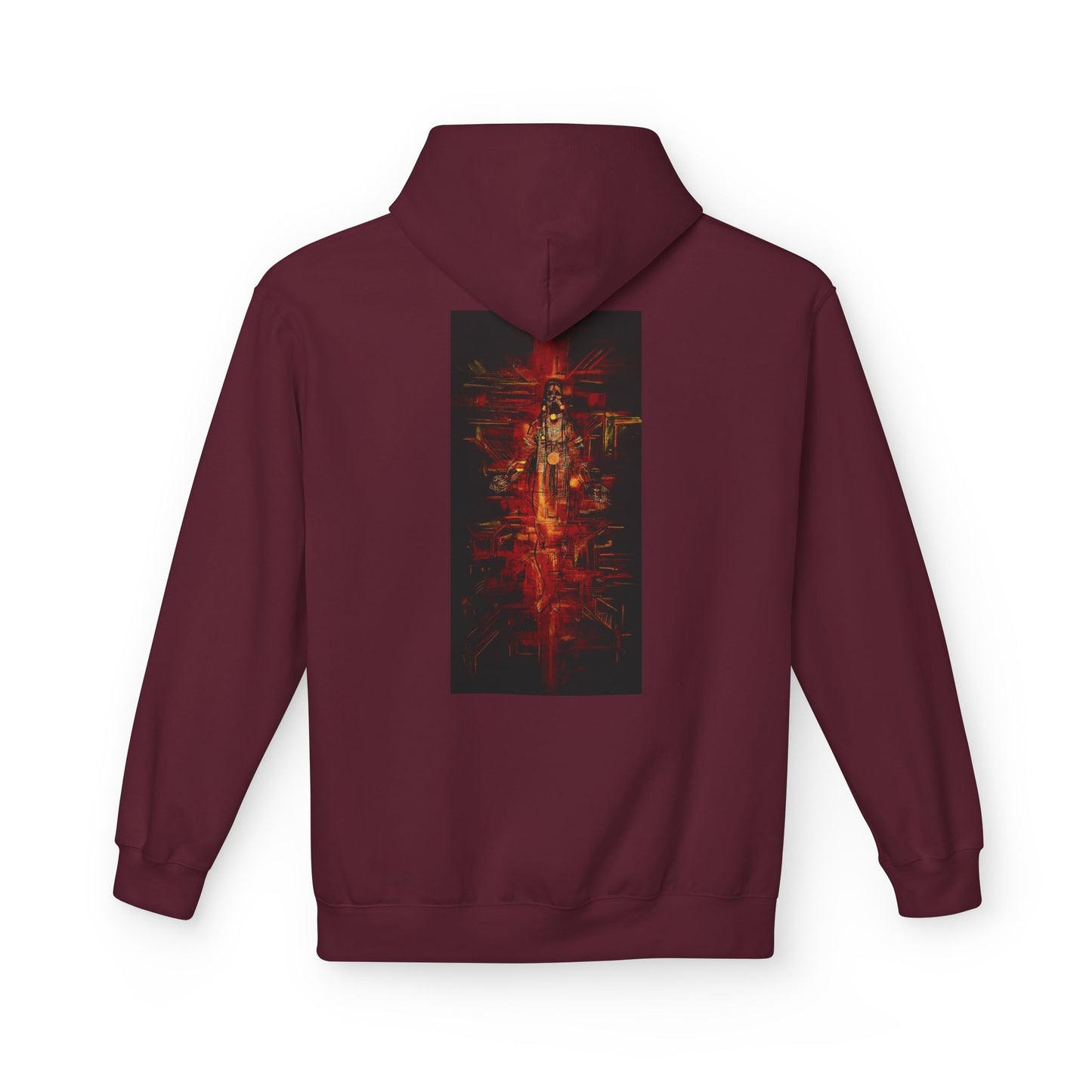 Sound of Silence #1 Native Hooded Sweatshirt, Unisex Fleece Pullover, Cozy Graphic Hoodie, Casual Streetwear, Gift for Art Lovers