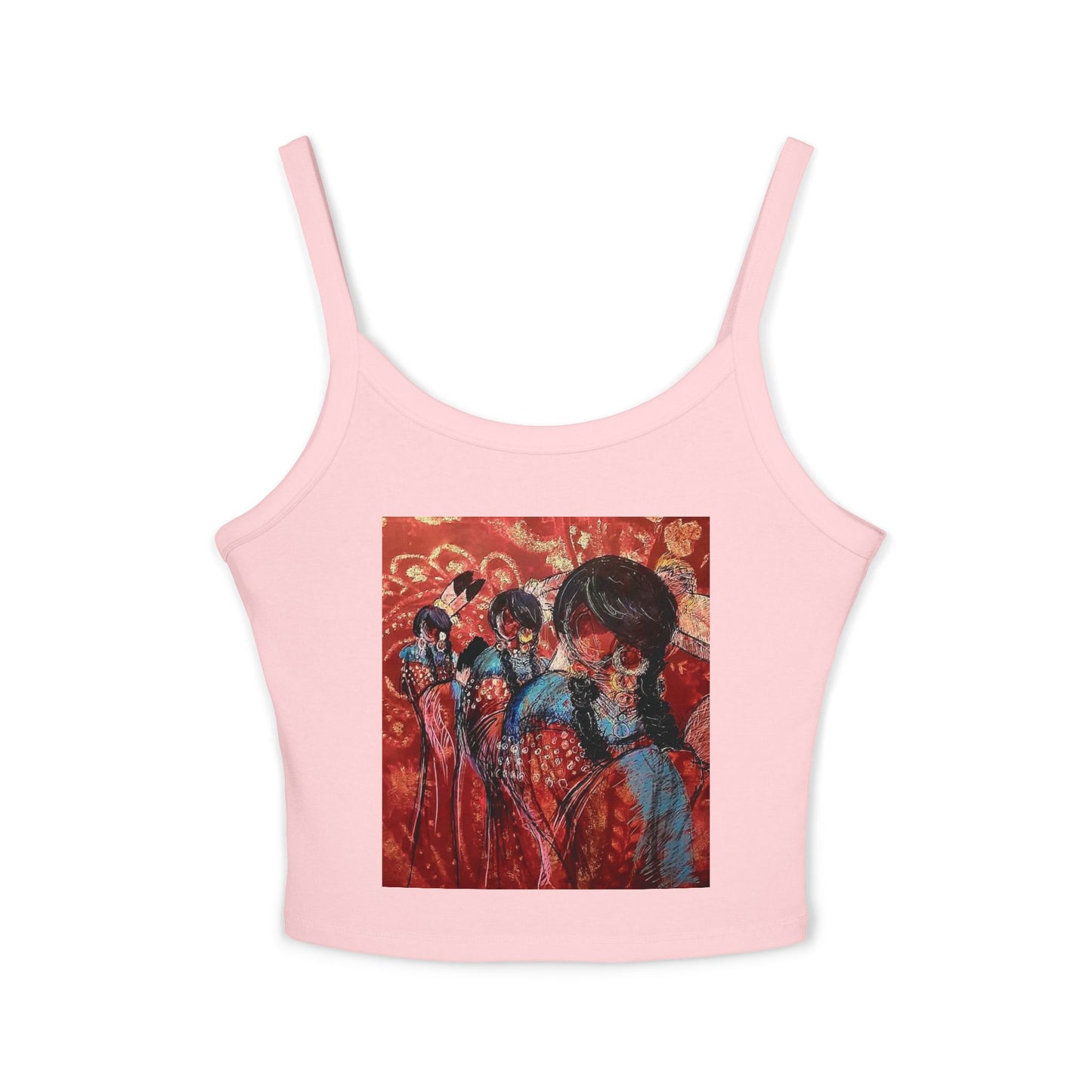 3 Sisters Women's Spaghetti Strap Tank Top - Summer Style, Beachwear, Casual Wear, Festival Outfit, Unique Gift