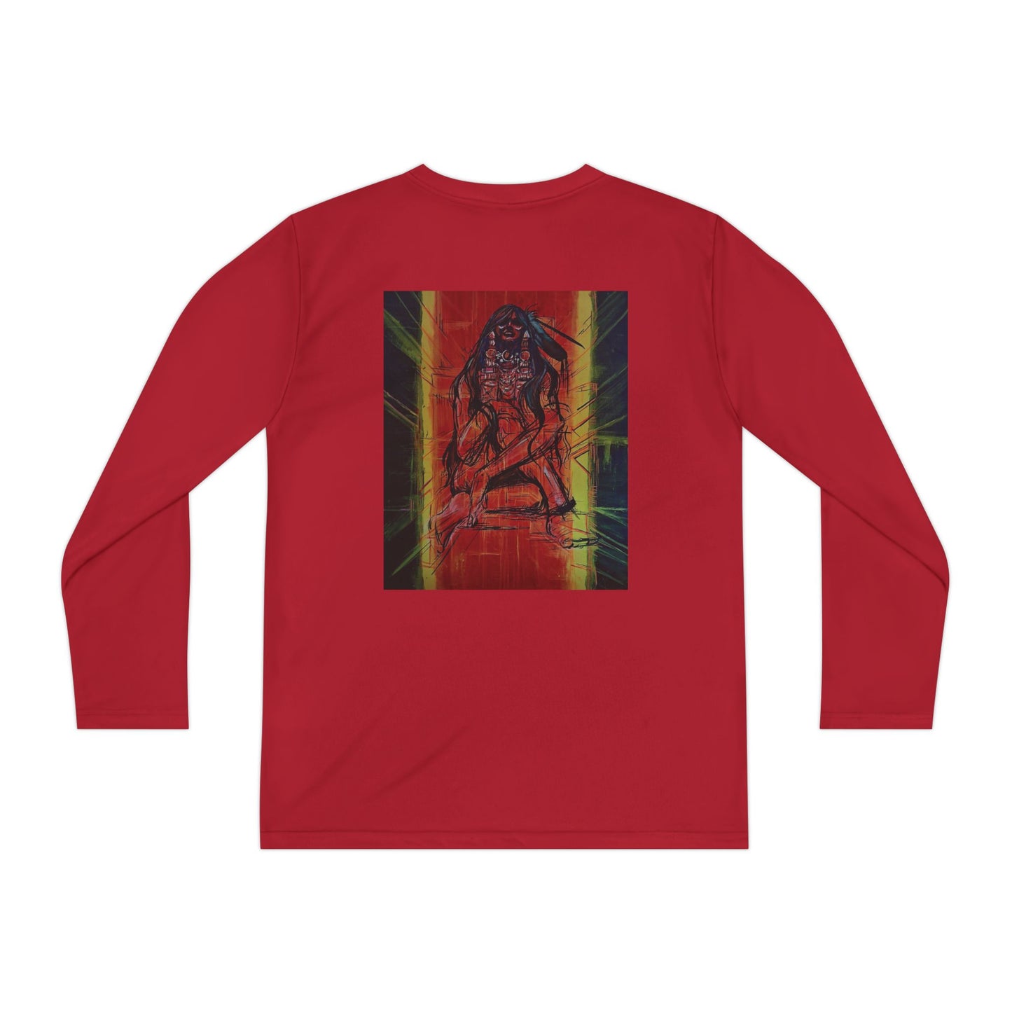 Sound of Silence Long Sleeve Competitor Tee with Colorful Abstract Design, Stylish Tee for Kids, Ideal for Casual Wear, Kids' Fashion, Birthday Gift