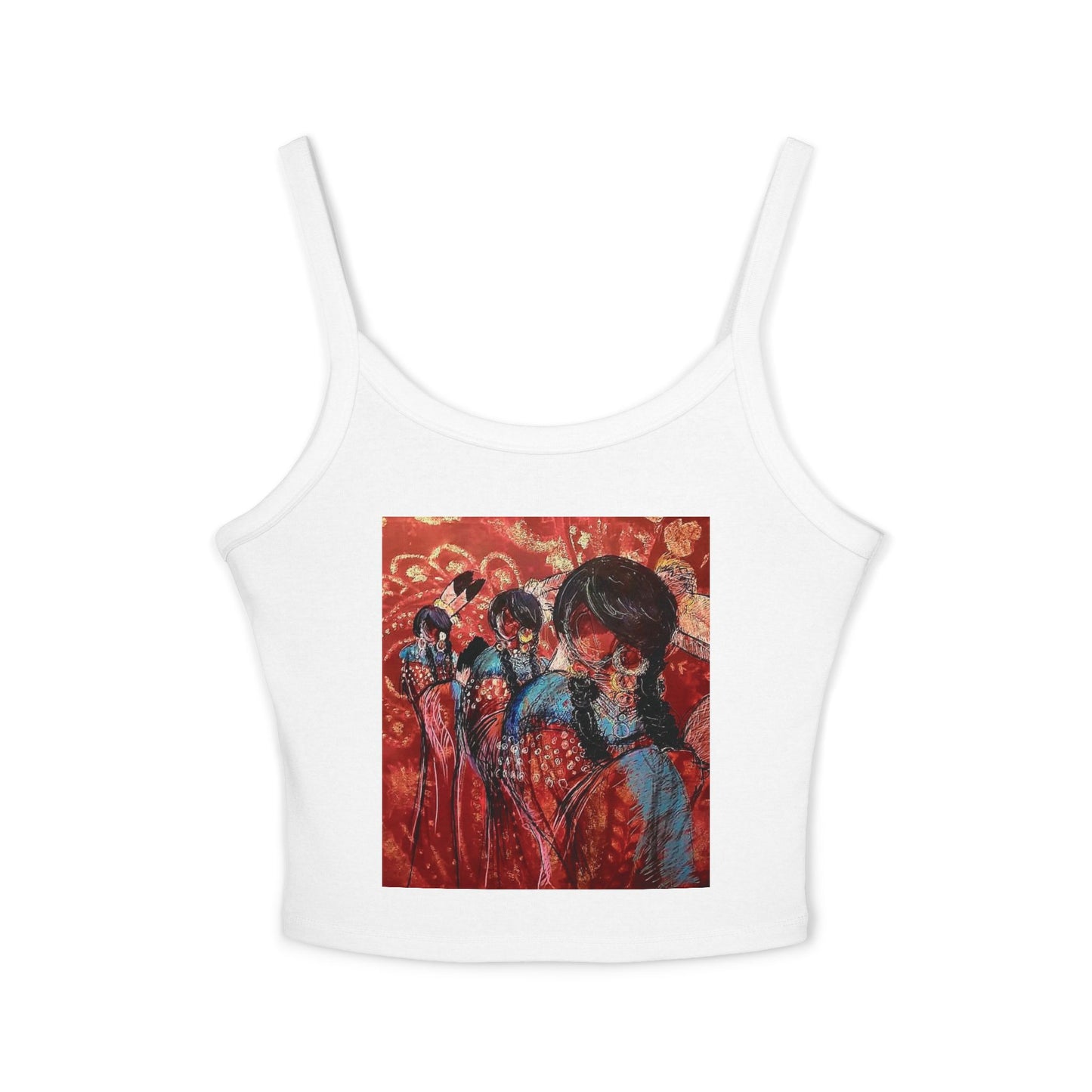 3 Sisters Women's Spaghetti Strap Tank Top - Summer Style, Beachwear, Casual Wear, Festival Outfit, Unique Gift