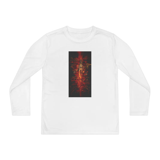 Sound of Silence Long Sleeve Competitor Tee with Colorful Abstract Design, Stylish Tee for Kids, Ideal for Casual Wear, Kids' Fashion, Birthday Gift