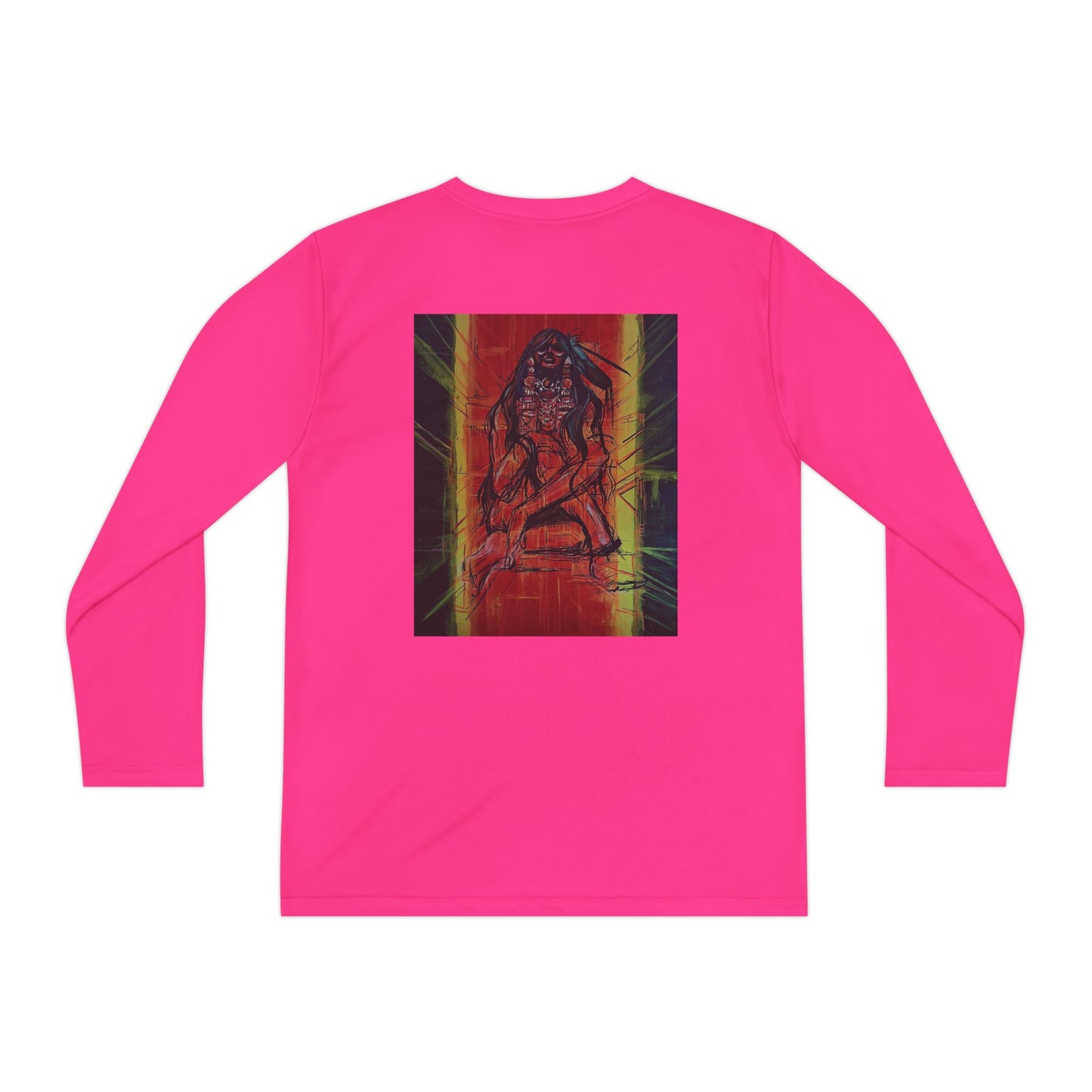 Sound of Silence Long Sleeve Competitor Tee with Colorful Abstract Design, Stylish Tee for Kids, Ideal for Casual Wear, Kids' Fashion, Birthday Gift