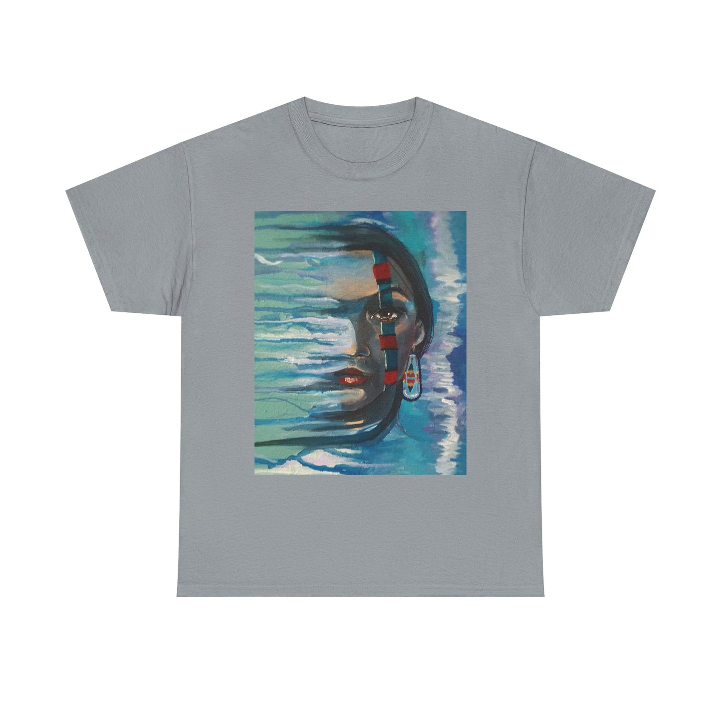 Whispers In The Wind Heavy Cotton Tee | Abstract Design, Comfortable Streetwear, Perfect for Art Lovers, Gifts, Everyday Wear