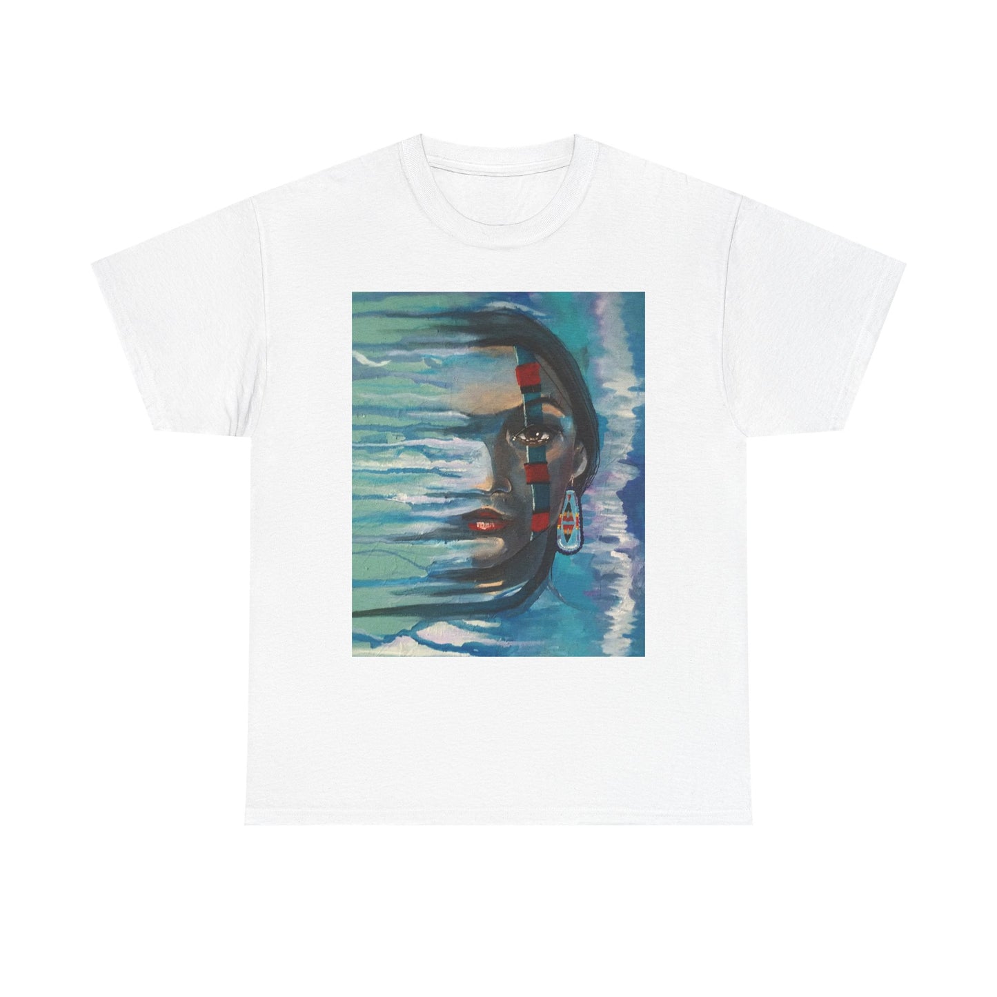 Whispers In The Wind Heavy Cotton Tee | Abstract Design, Comfortable Streetwear, Perfect for Art Lovers, Gifts, Everyday Wear