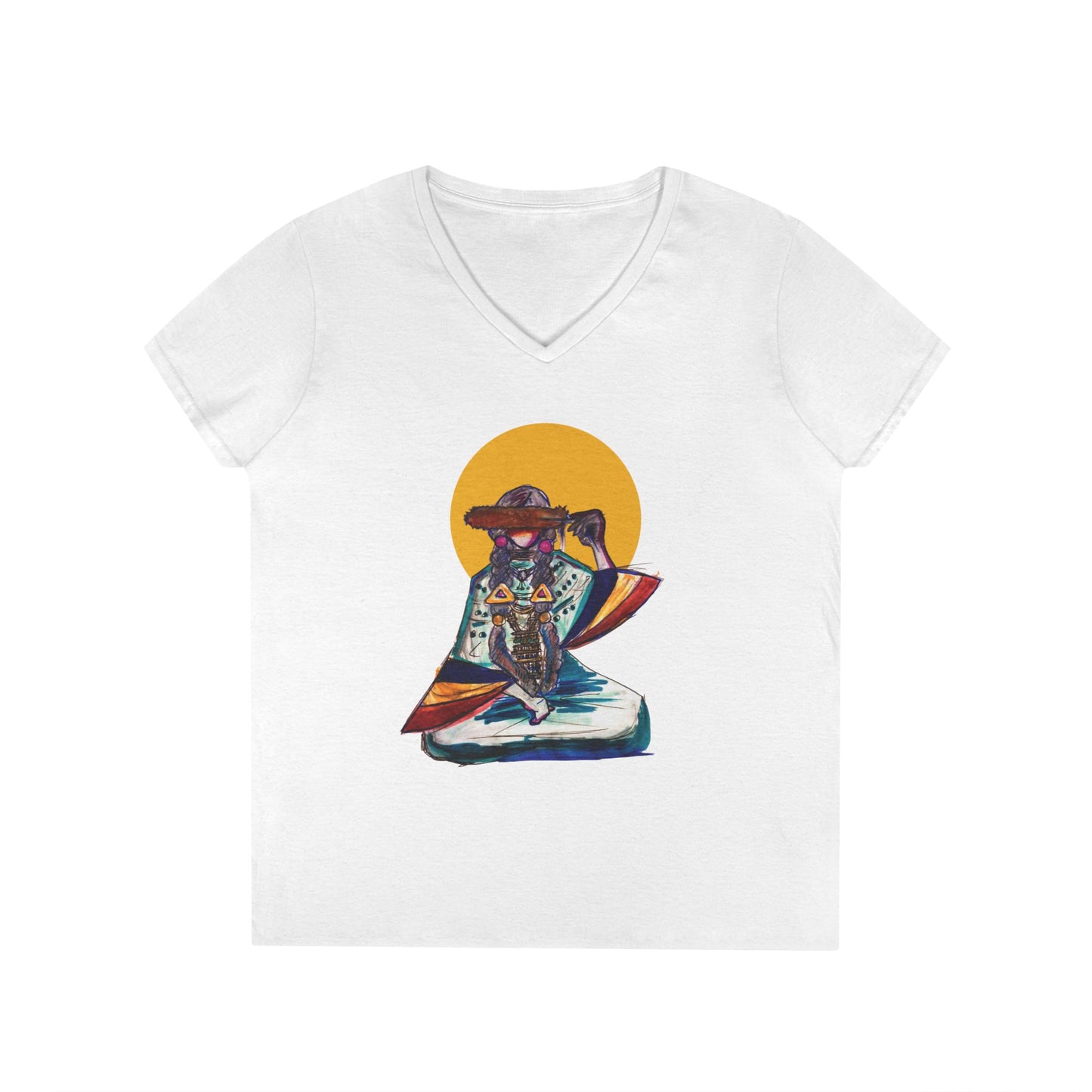 Plainfeather  V-Neck T-Shirt, Inspirational Tee, Thoughtful Gift, Meditation Shirt, Casual Wear, Spiritual Fashion