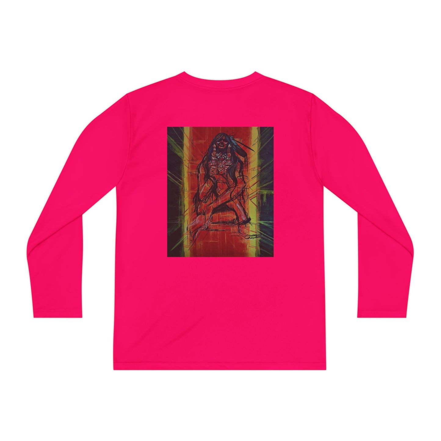 Sound of Silence Long Sleeve Competitor Tee with Colorful Abstract Design, Stylish Tee for Kids, Ideal for Casual Wear, Kids' Fashion, Birthday Gift