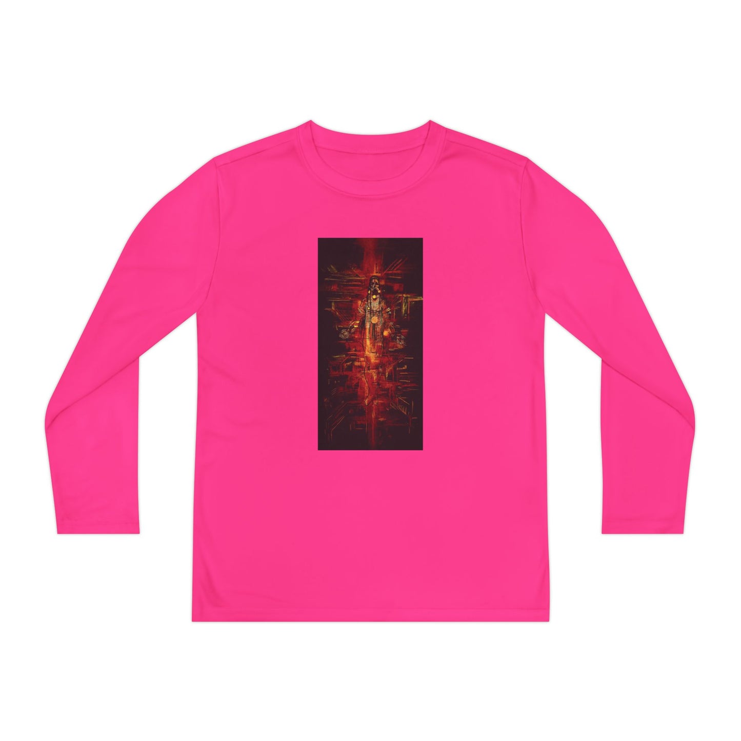 Sound of Silence Long Sleeve Competitor Tee with Colorful Abstract Design, Stylish Tee for Kids, Ideal for Casual Wear, Kids' Fashion, Birthday Gift