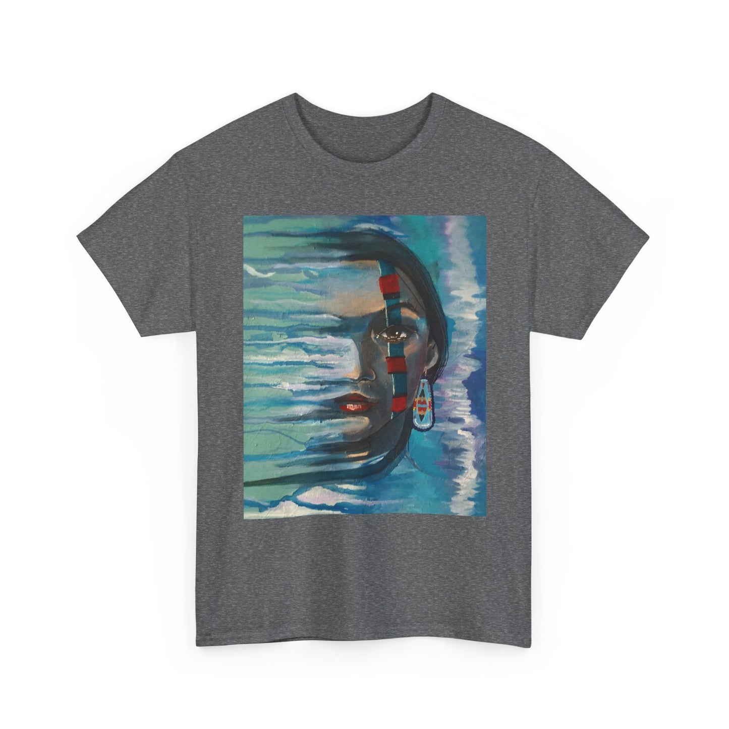 Whispers In The Wind Heavy Cotton Tee | Abstract Design, Comfortable Streetwear, Perfect for Art Lovers, Gifts, Everyday Wear