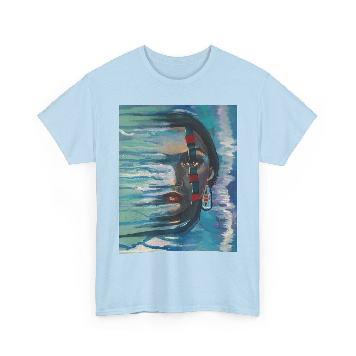 Whispers In The Wind Heavy Cotton Tee | Abstract Design, Comfortable Streetwear, Perfect for Art Lovers, Gifts, Everyday Wear