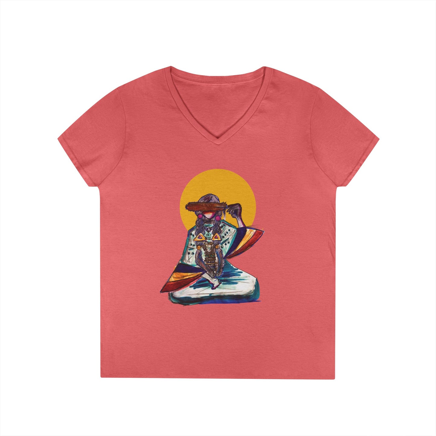 Plainfeather  V-Neck T-Shirt, Inspirational Tee, Thoughtful Gift, Meditation Shirt, Casual Wear, Spiritual Fashion