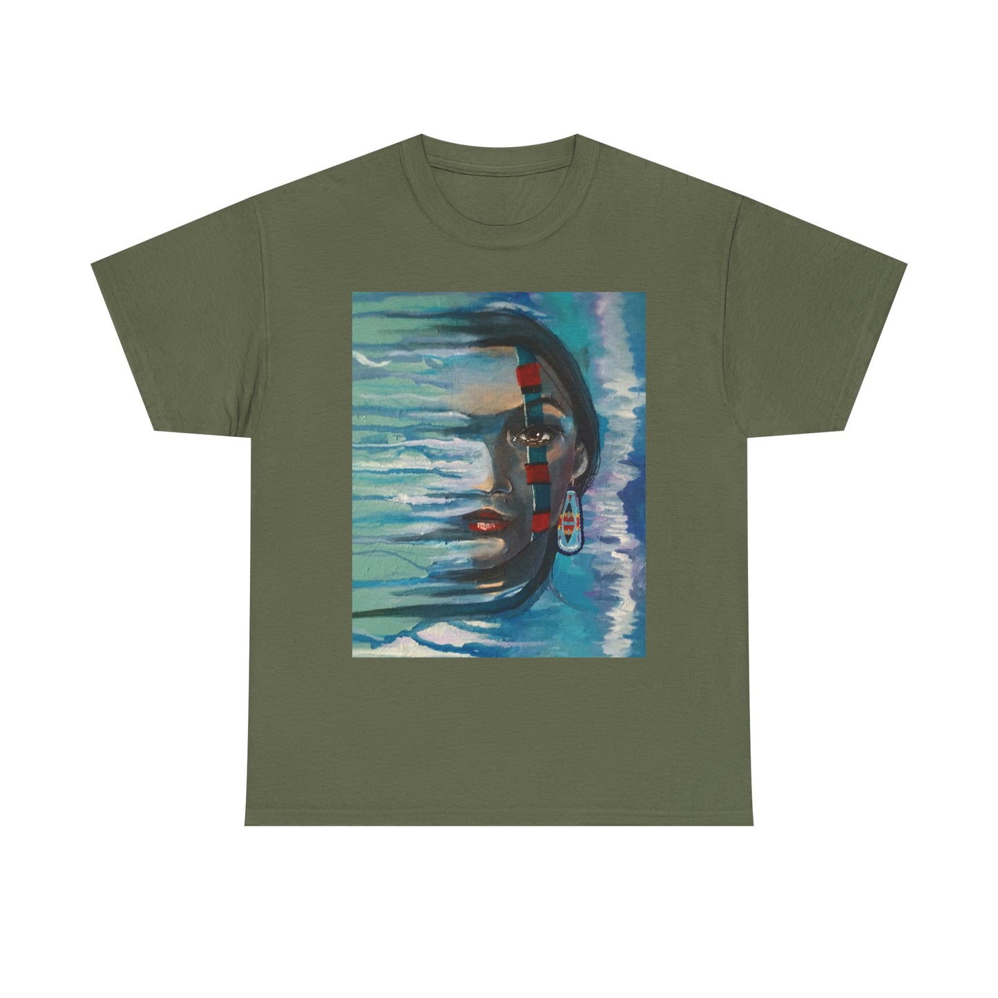 Whispers In The Wind Heavy Cotton Tee | Abstract Design, Comfortable Streetwear, Perfect for Art Lovers, Gifts, Everyday Wear