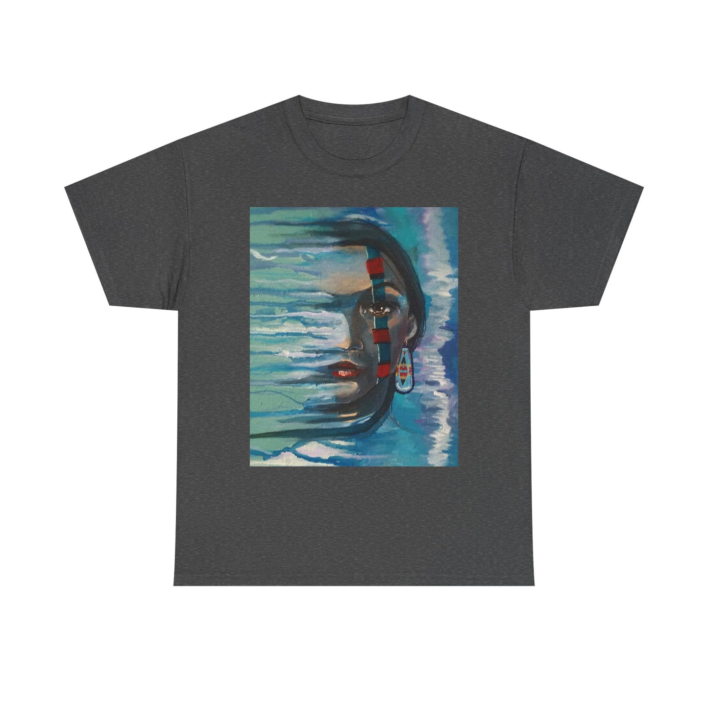 Whispers In The Wind Heavy Cotton Tee | Abstract Design, Comfortable Streetwear, Perfect for Art Lovers, Gifts, Everyday Wear