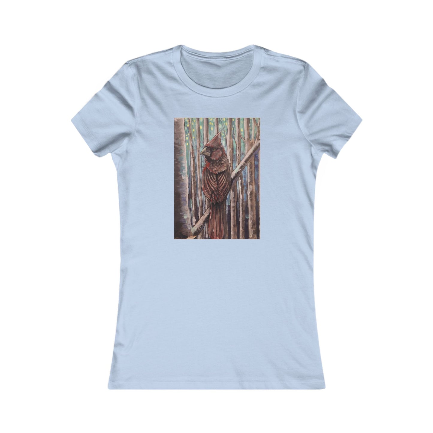 Cardinal Women's Tee, Casual Nature Shirt, Bird Lover Gift, Eco-Friendly Fashion, Unique Animal Design T-Shirt