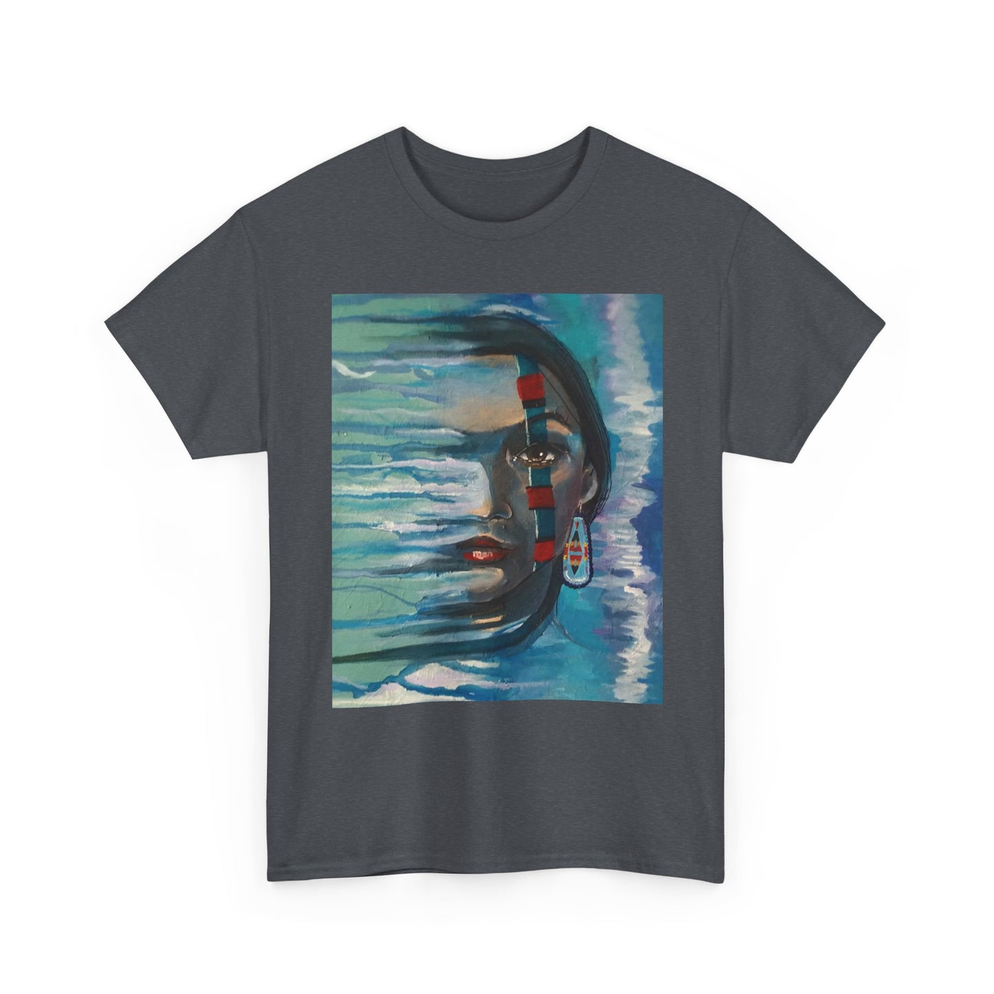 Whispers In The Wind Heavy Cotton Tee | Abstract Design, Comfortable Streetwear, Perfect for Art Lovers, Gifts, Everyday Wear