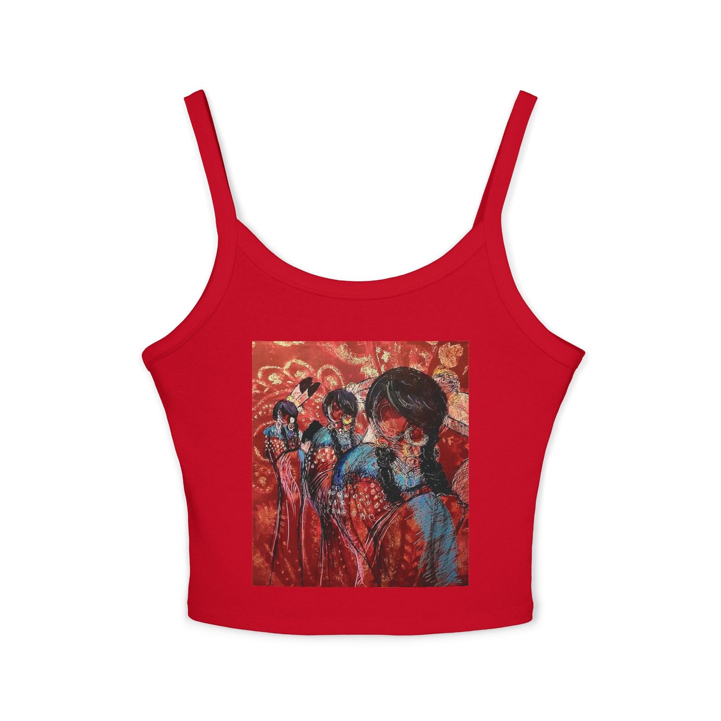 3 Sisters Women's Spaghetti Strap Tank Top - Summer Style, Beachwear, Casual Wear, Festival Outfit, Unique Gift