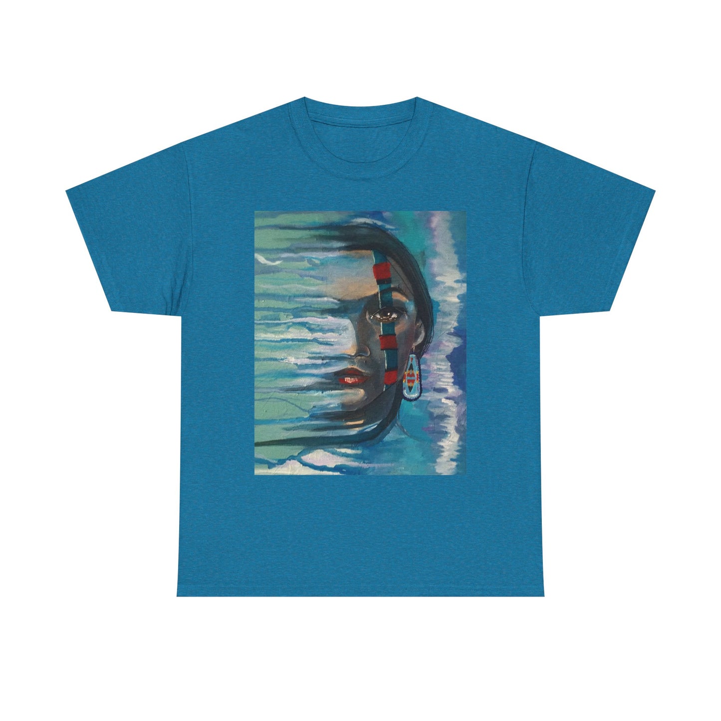 Whispers In The Wind Heavy Cotton Tee | Abstract Design, Comfortable Streetwear, Perfect for Art Lovers, Gifts, Everyday Wear