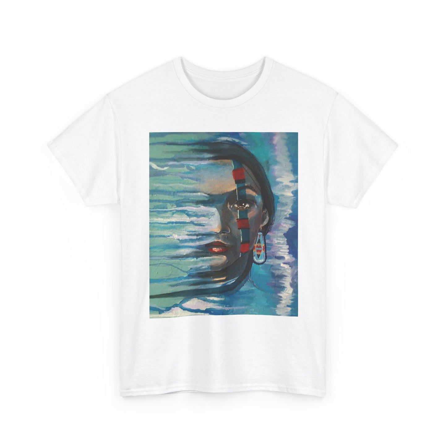 Whispers In The Wind Heavy Cotton Tee | Abstract Design, Comfortable Streetwear, Perfect for Art Lovers, Gifts, Everyday Wear