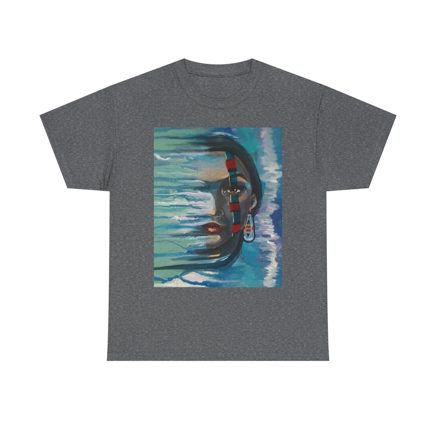 Whispers In The Wind Heavy Cotton Tee | Abstract Design, Comfortable Streetwear, Perfect for Art Lovers, Gifts, Everyday Wear
