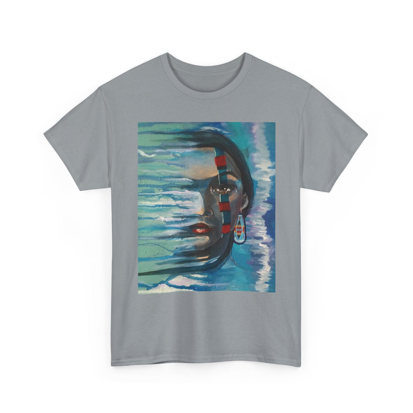 Whispers In The Wind Heavy Cotton Tee | Abstract Design, Comfortable Streetwear, Perfect for Art Lovers, Gifts, Everyday Wear