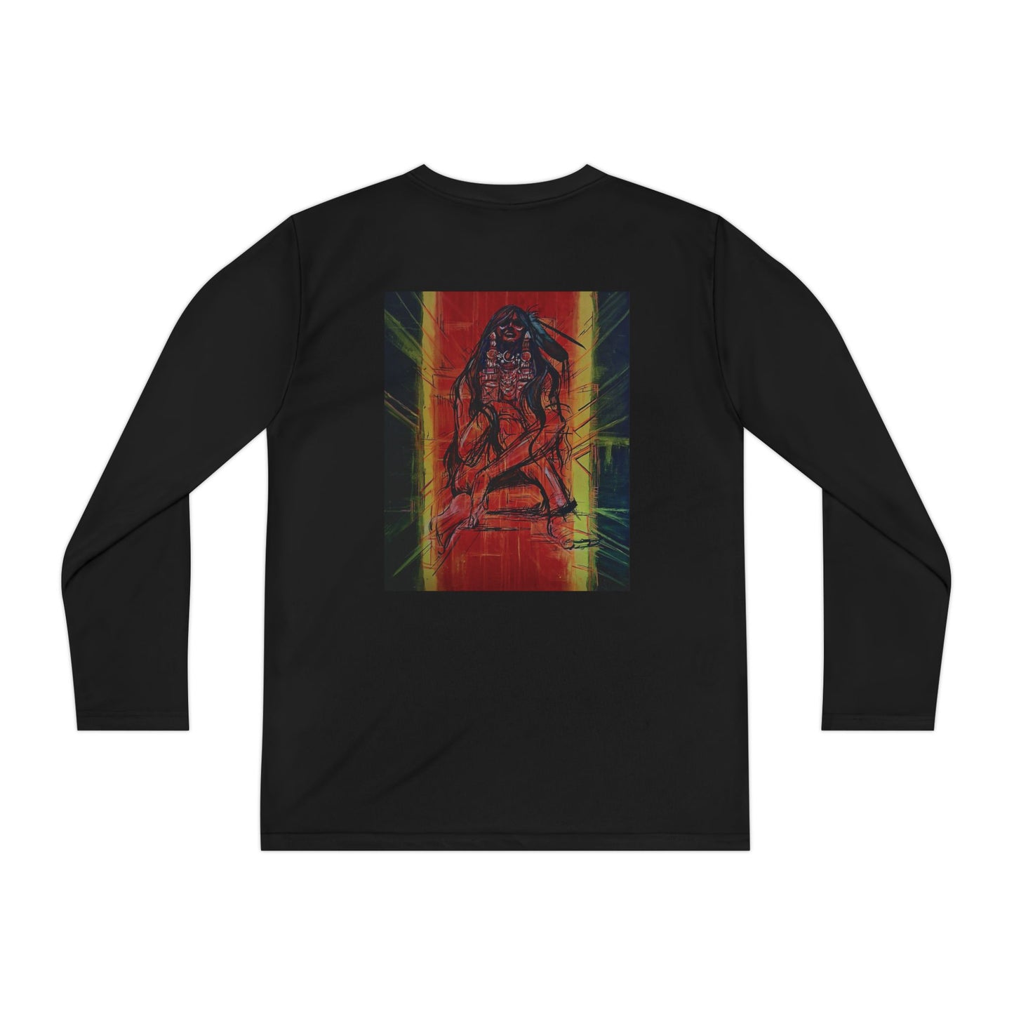 Sound of Silence Long Sleeve Competitor Tee with Colorful Abstract Design, Stylish Tee for Kids, Ideal for Casual Wear, Kids' Fashion, Birthday Gift