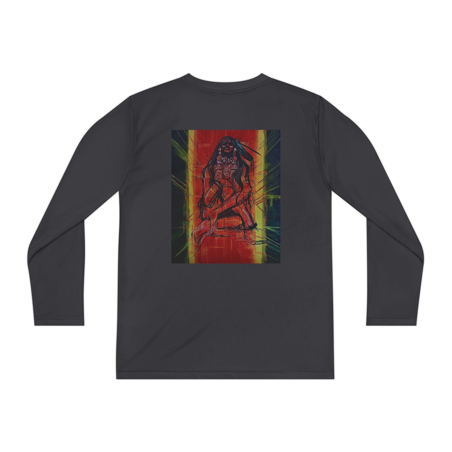 Sound of Silence Long Sleeve Competitor Tee with Colorful Abstract Design, Stylish Tee for Kids, Ideal for Casual Wear, Kids' Fashion, Birthday Gift