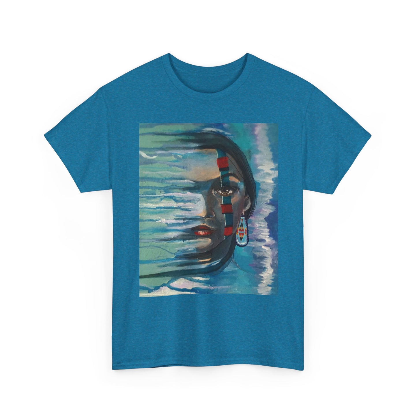 Whispers In The Wind Heavy Cotton Tee | Abstract Design, Comfortable Streetwear, Perfect for Art Lovers, Gifts, Everyday Wear